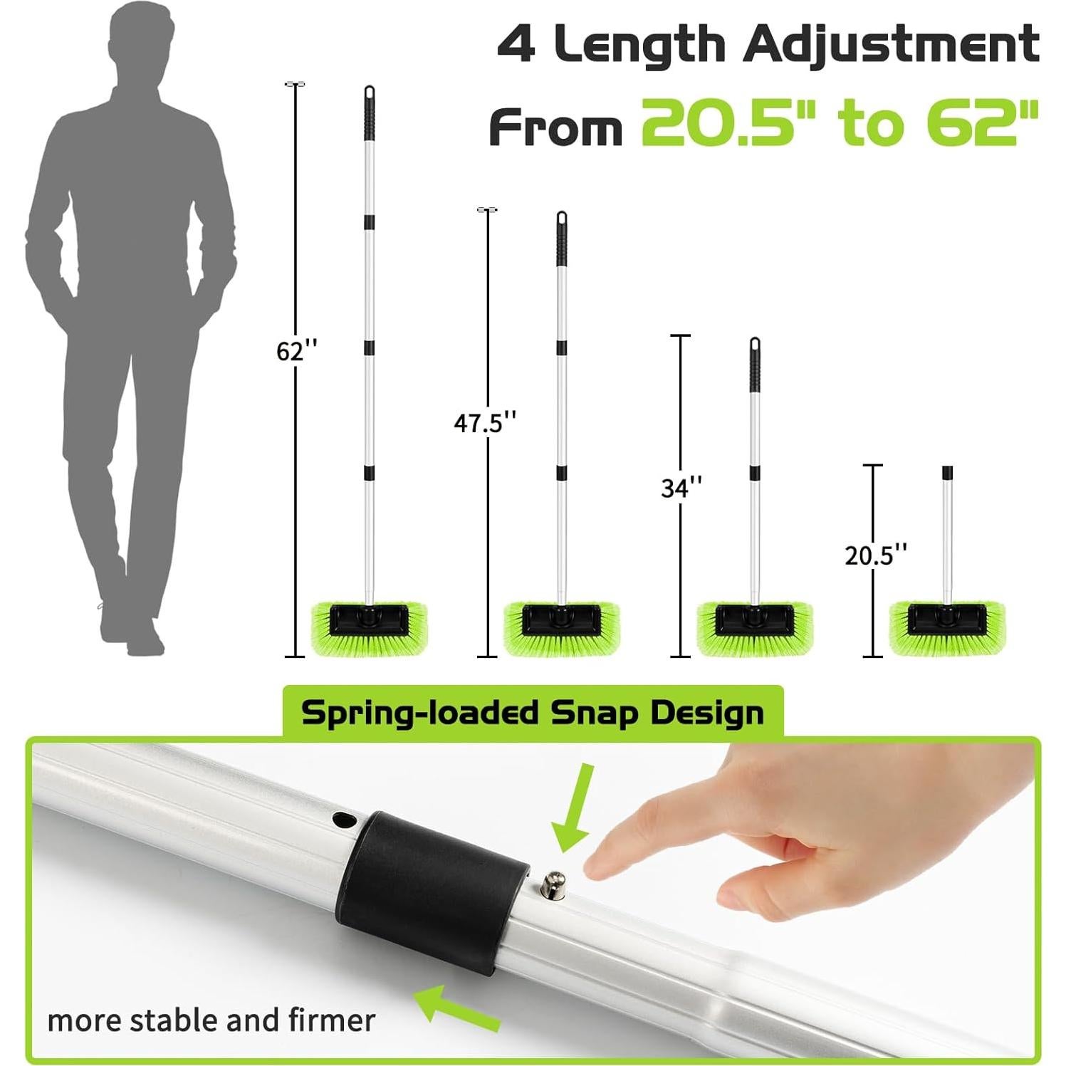 Cepillo de Lavado de Autos Ordenado 62" Mango Extensible