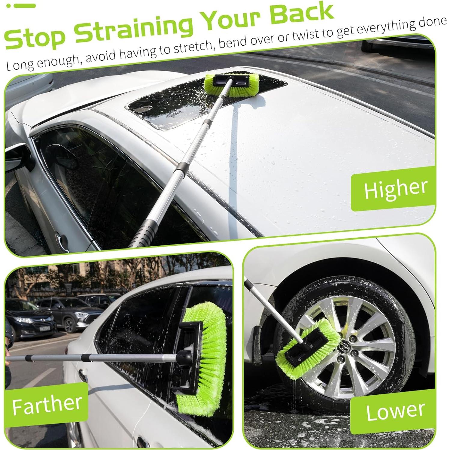 Cepillo de Lavado de Autos Ordenado 62" Mango Extensible