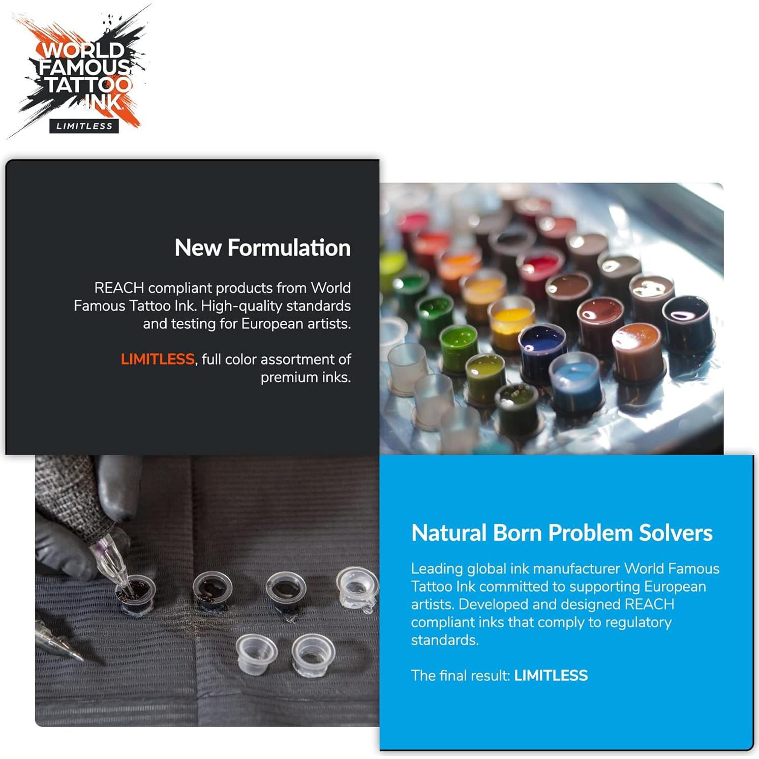 Tinta de Tatuaje Profesional World Famous Rojo Medio 1 29.57 ml