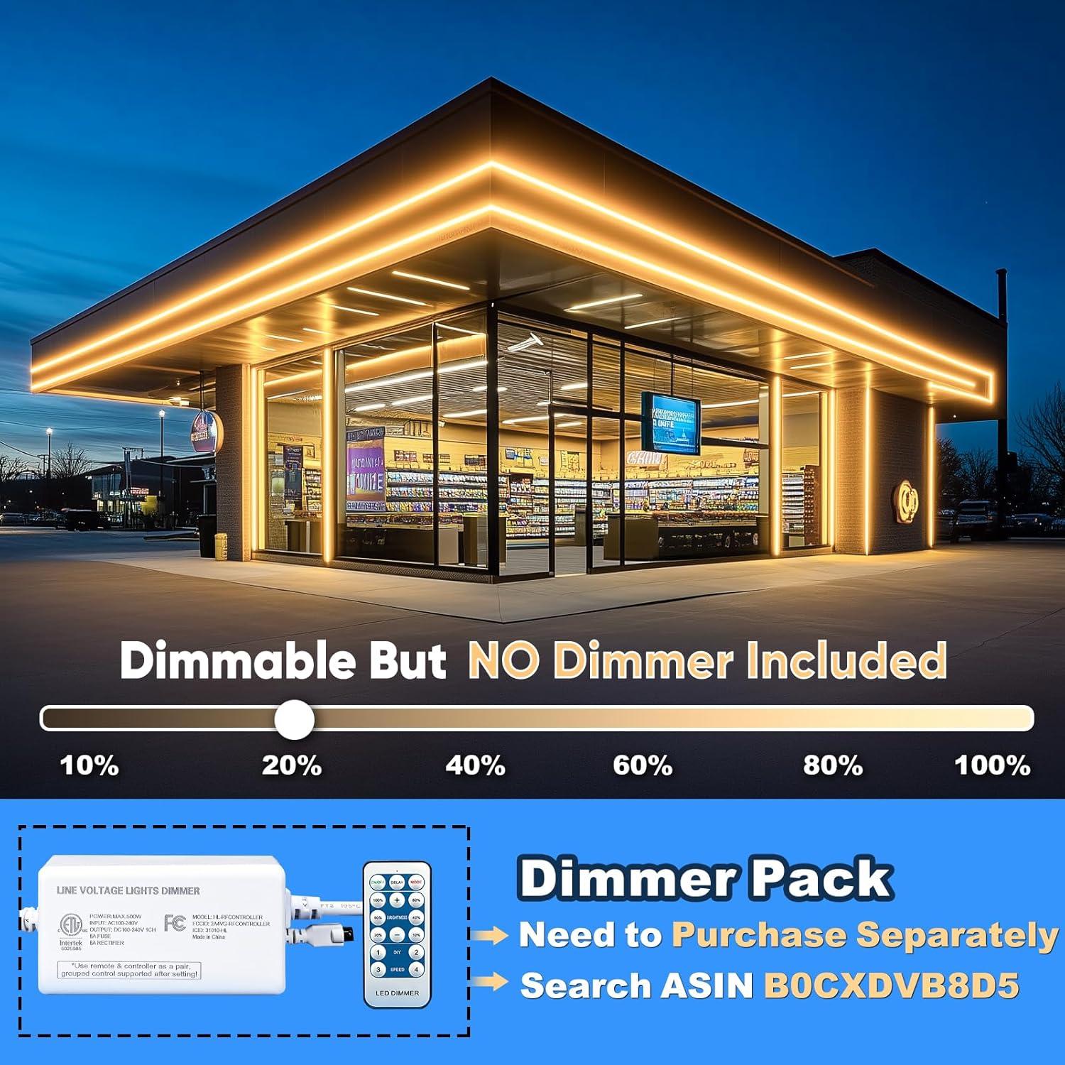 Tira de Neon LED KANAYA 4.88m 2800K Blanco Cálido IP65