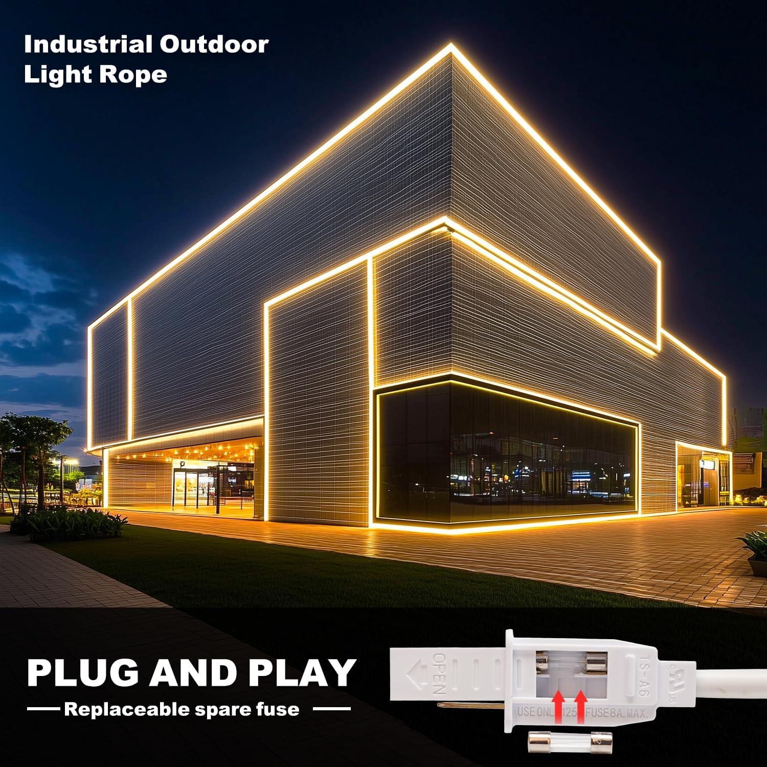 Tira de Neon LED KANAYA 4.88m 2800K Blanco Cálido IP65