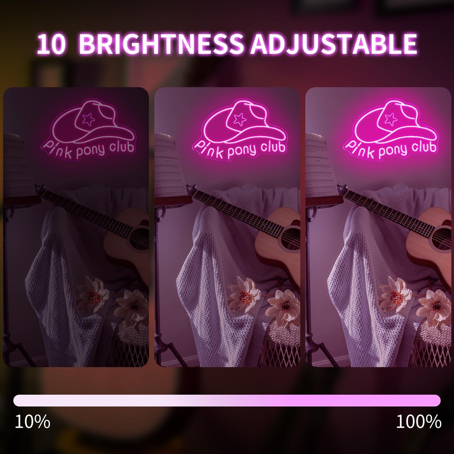 Letrero de Neón Rosa Vveikea Ajustable para Decoración de Pared