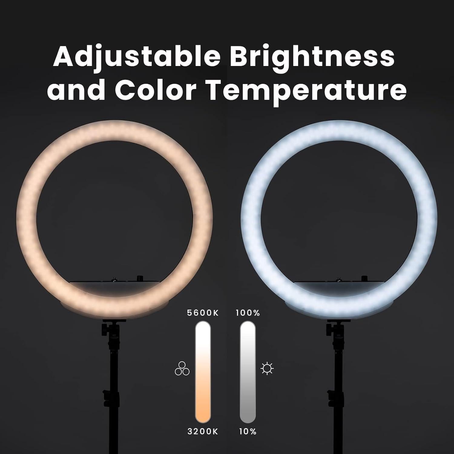 Luz de Anillo LED Lume Cube 18" Bicolor con Soporte y Tripié