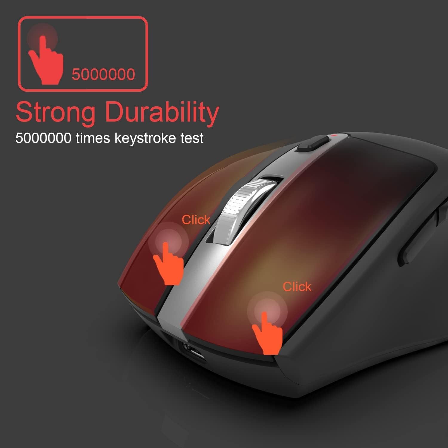 Mouse Inalámbrico Arteck MW167 Ergonómico USB 2.4G Silencioso