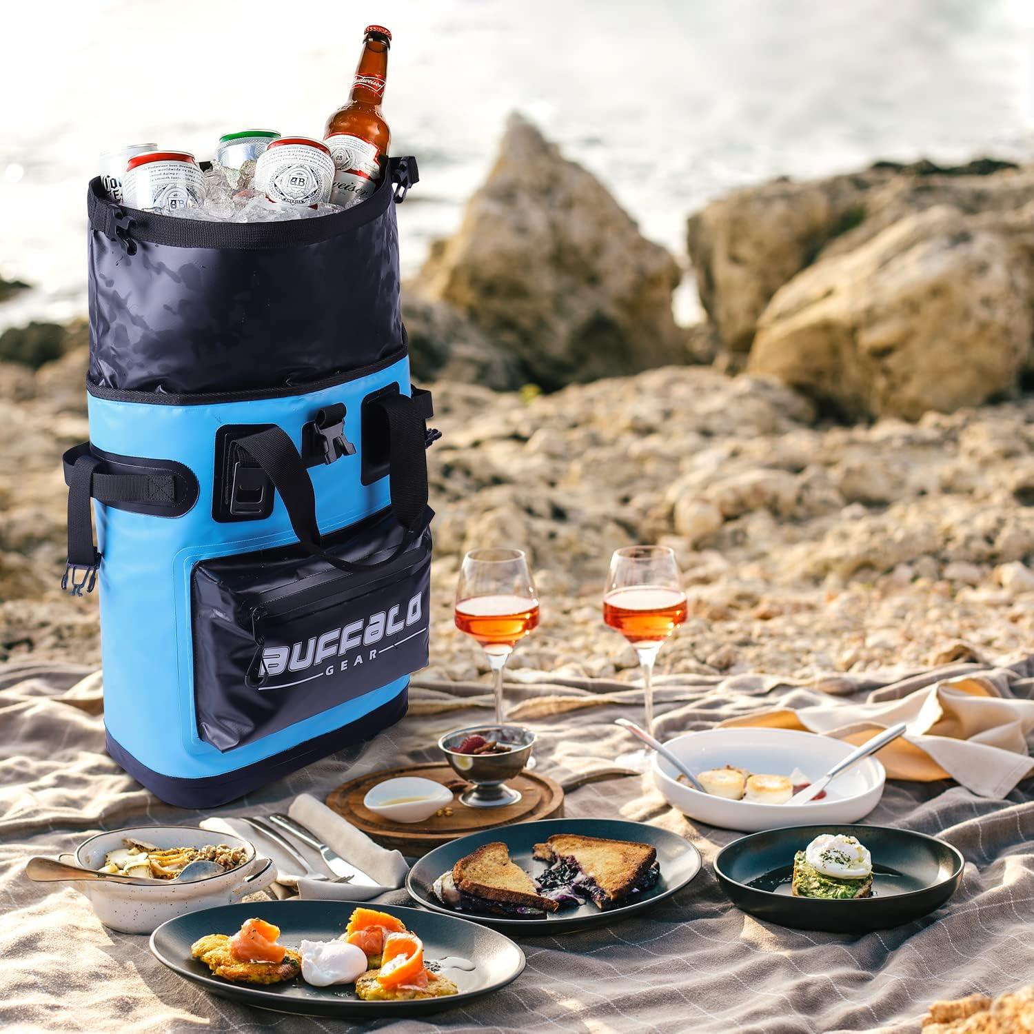 Mochila Enfriadora Aislada Buffalo Gear 18L Impermeable Azul