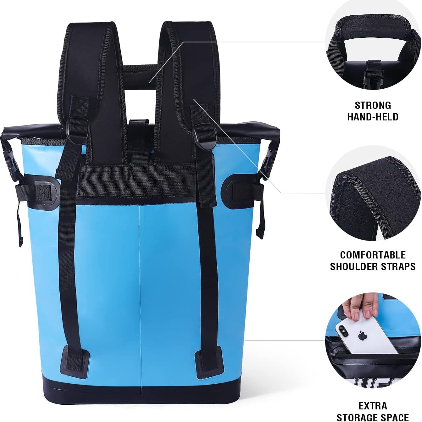 Mochila Enfriadora Aislada Buffalo Gear 18L Impermeable Azul