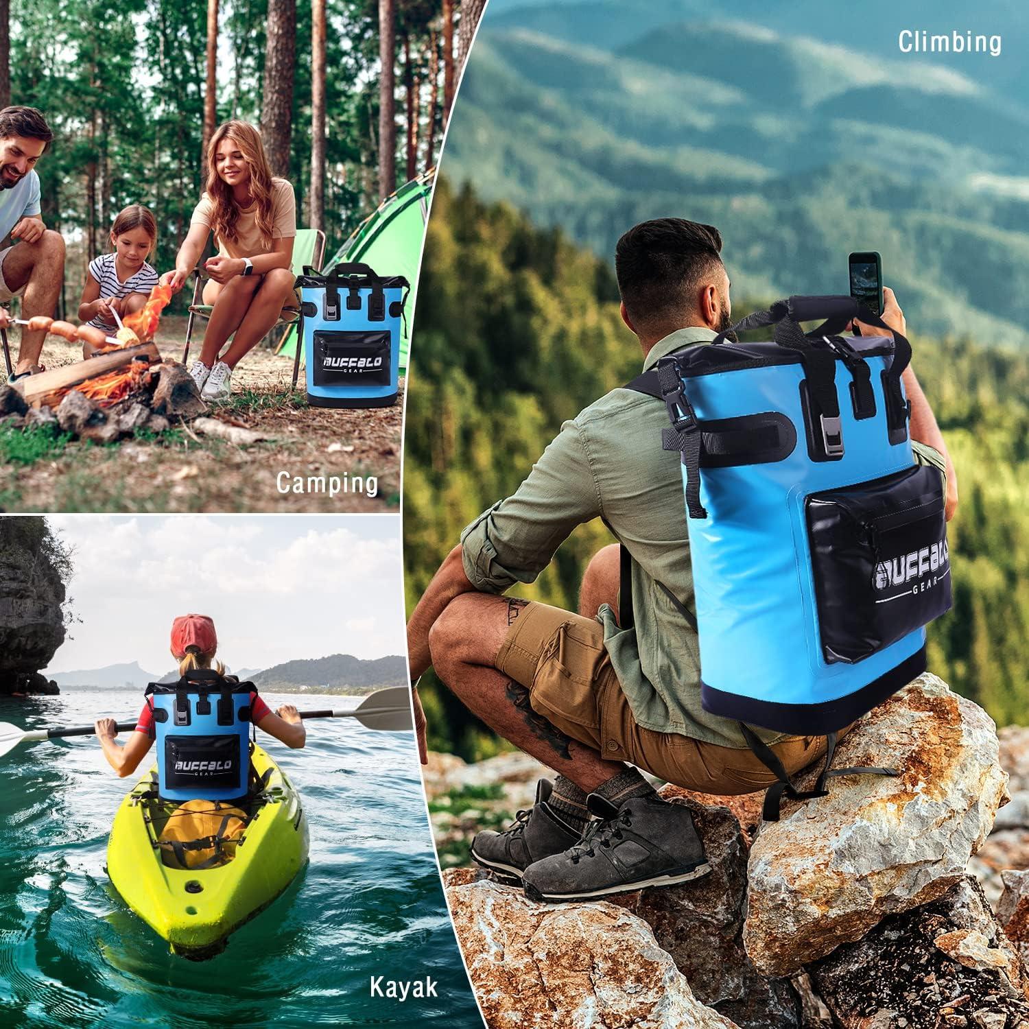 Mochila Enfriadora Aislada Buffalo Gear 18L Impermeable Azul