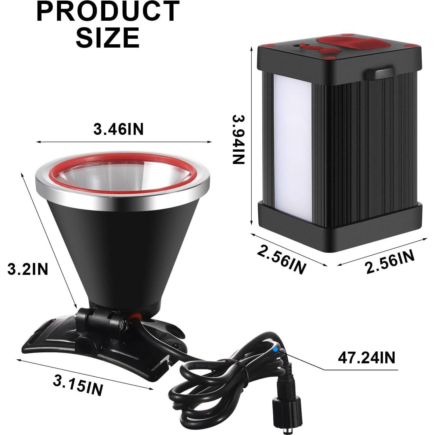 Linterna Frontal LED Recargable ErayLife 12800mAh Impermeable