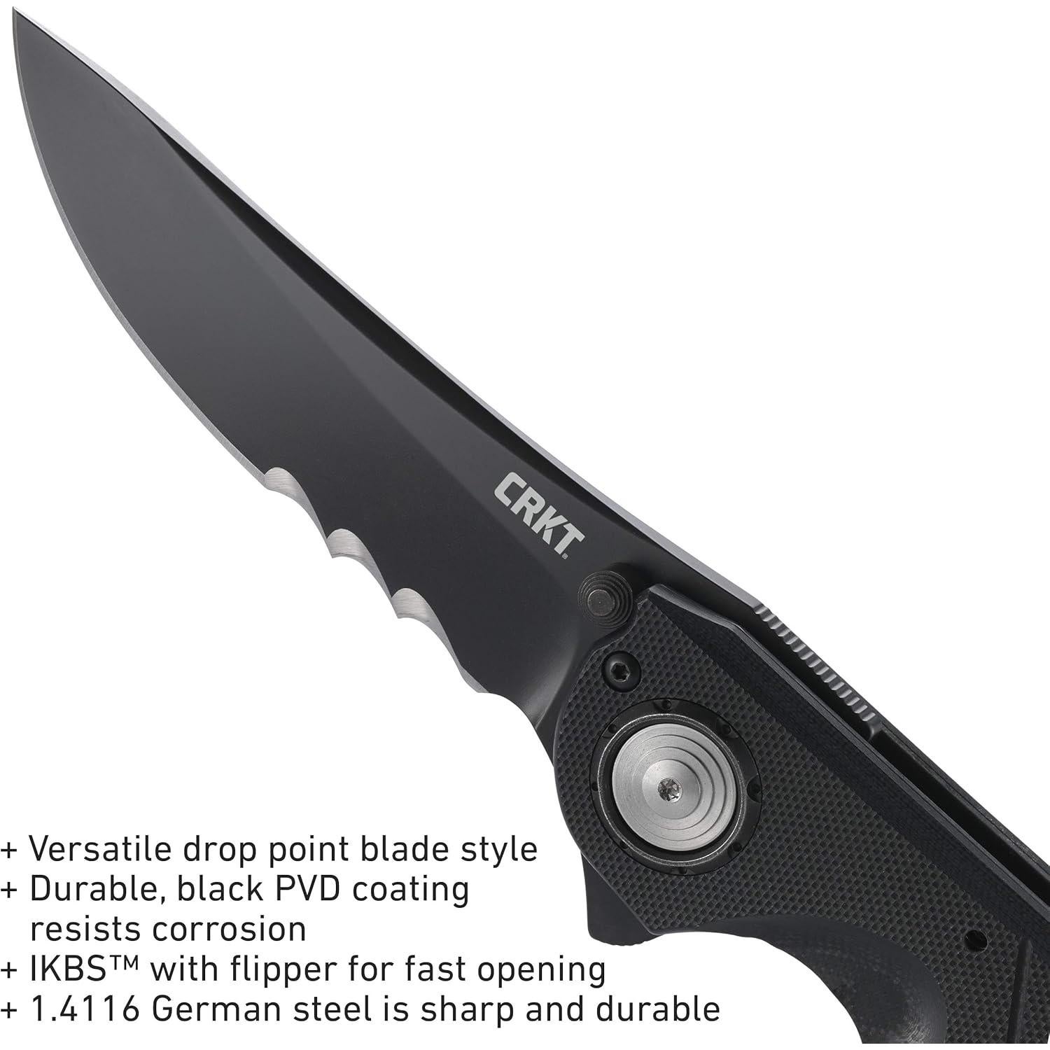 Cuchillo Plegable CRKT Seismic 5401K Hoja Negra G10 100.81 mm