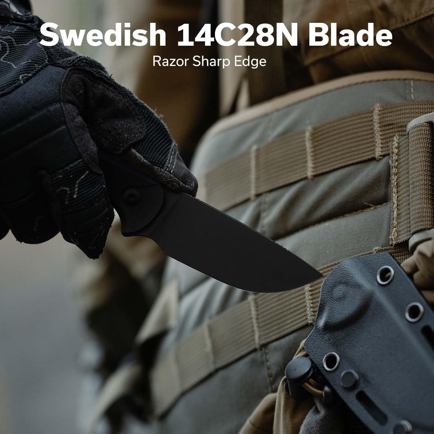 Cuchillo de Hoja Fija CIVIVI Timberbark 8.13 cm Negro EDC