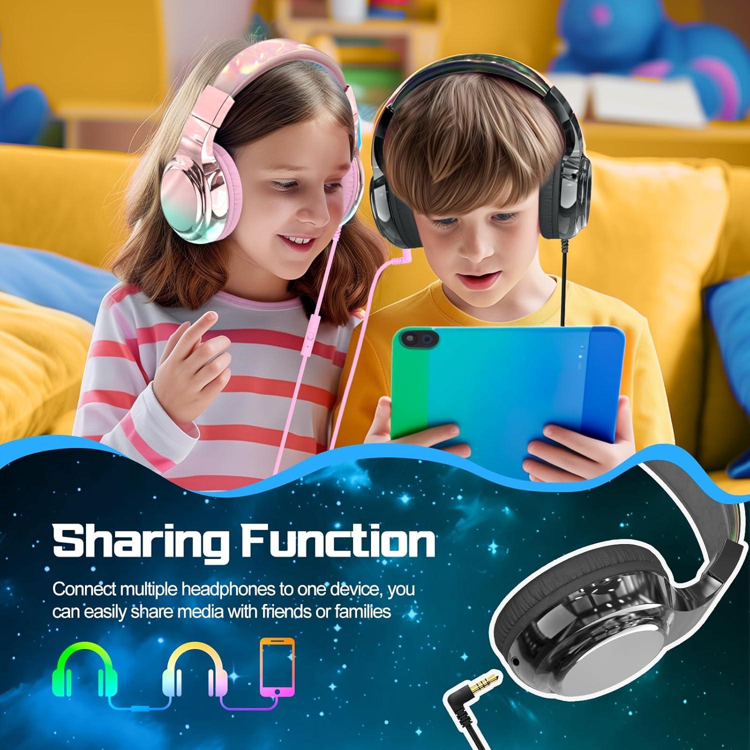 Auriculares QearFun para Niños Plegables con Micrófono 85dB
