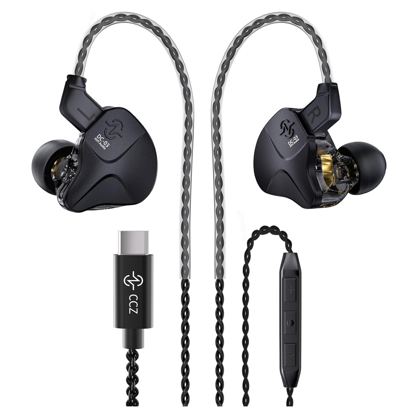 Auriculares CCZ DC03 Tipo C con Micrófono y Cancelación de Ruido