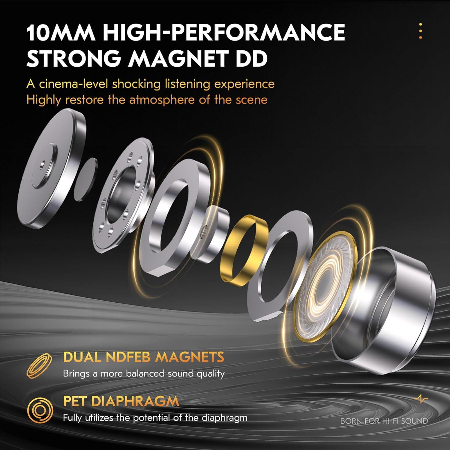 Auriculares CCZ DC03 Tipo C con Micrófono y Cancelación de Ruido