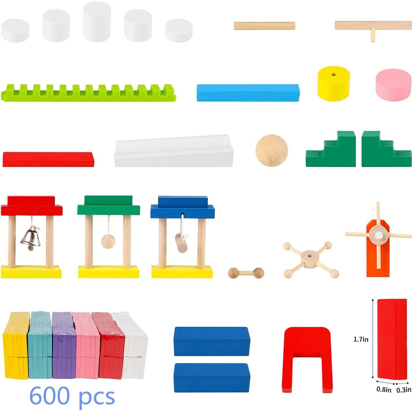 Juego de Dominó Wondertoys 600 Piezas Madera Educativo