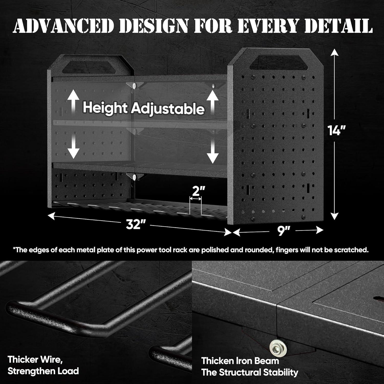 Organizador de Herramientas Eléctricas Nacial con Estación de Carga 8 Salidas