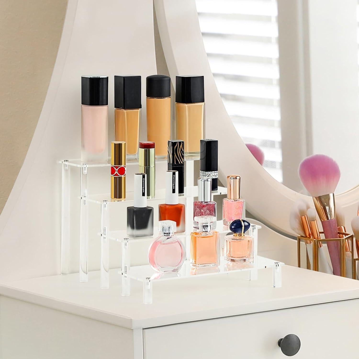 Soporte acrílico de exhibición 4 niveles LANDNEOO para perfumes