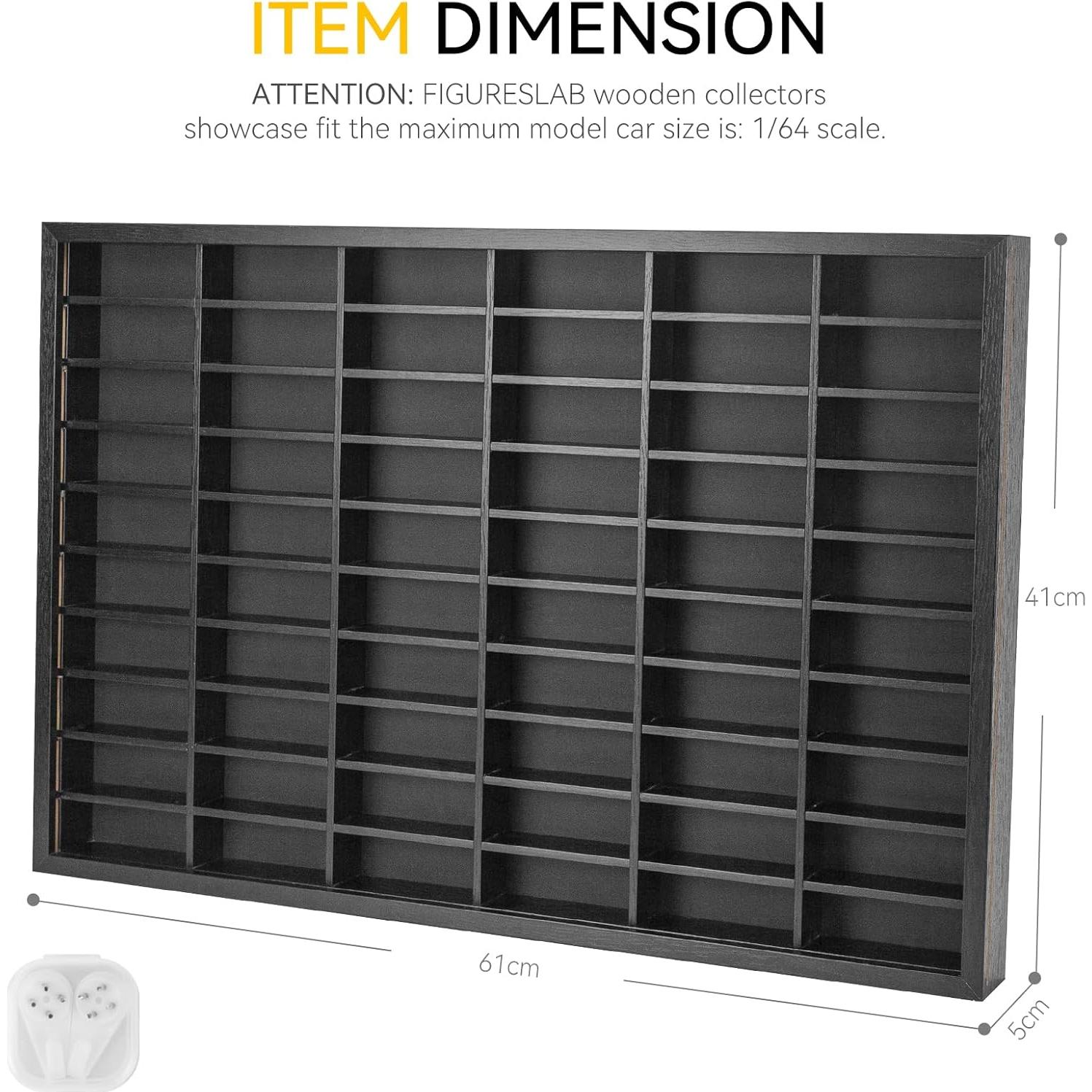 Vitrina para Autos a Escala 1/64 FIGURESLAB 60 Compartimentos