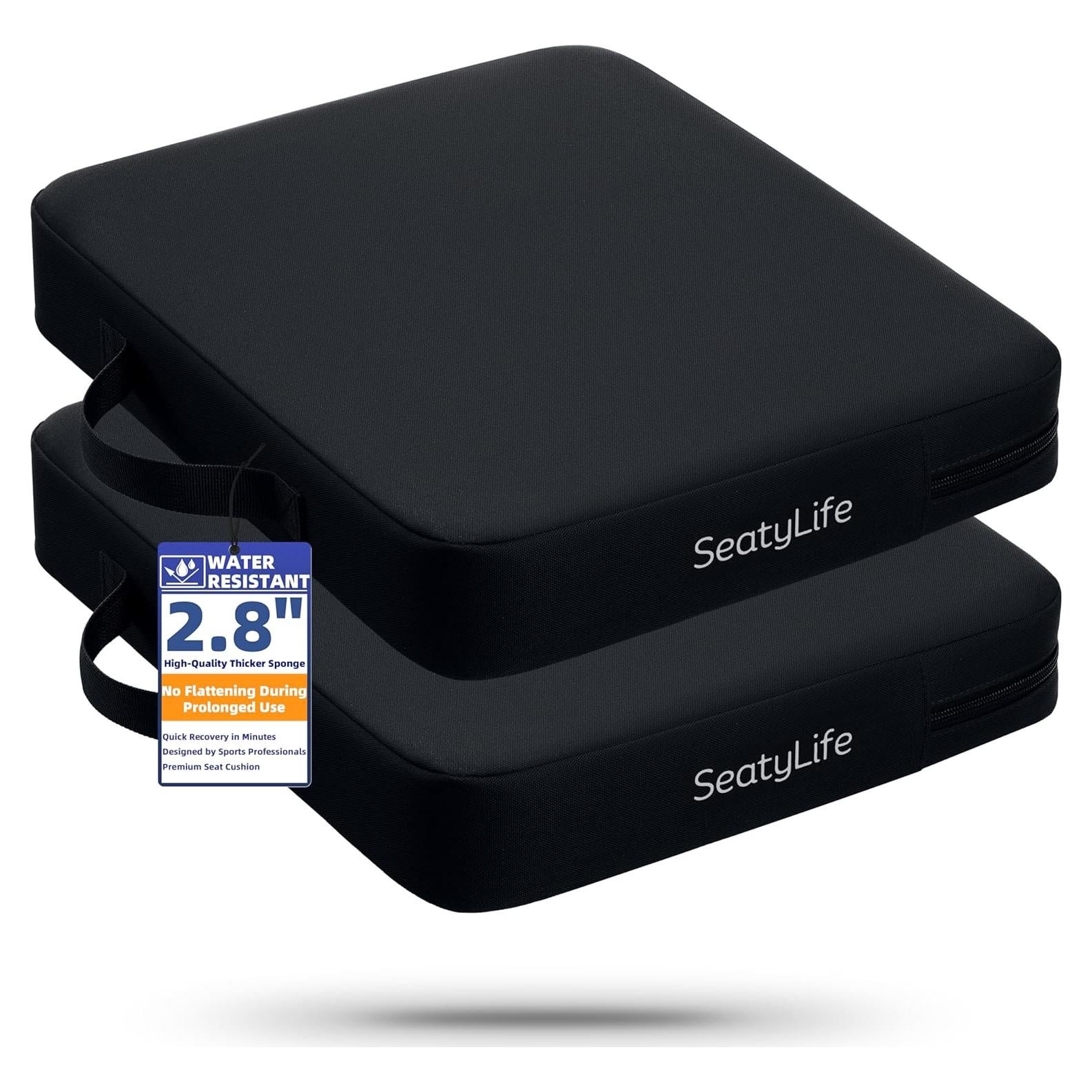 Cojines de Asiento SeatyLife para Gradas - 2-Pack Negro