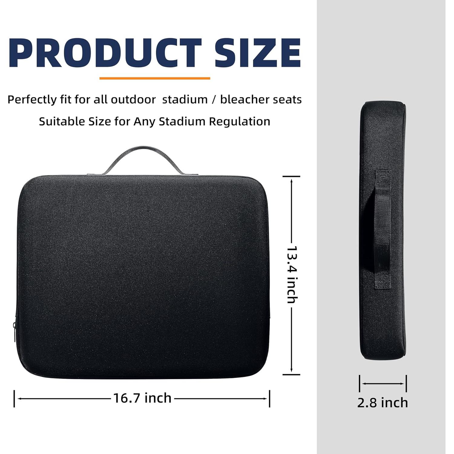 Cojines de Asiento SeatyLife para Gradas - 2-Pack Negro