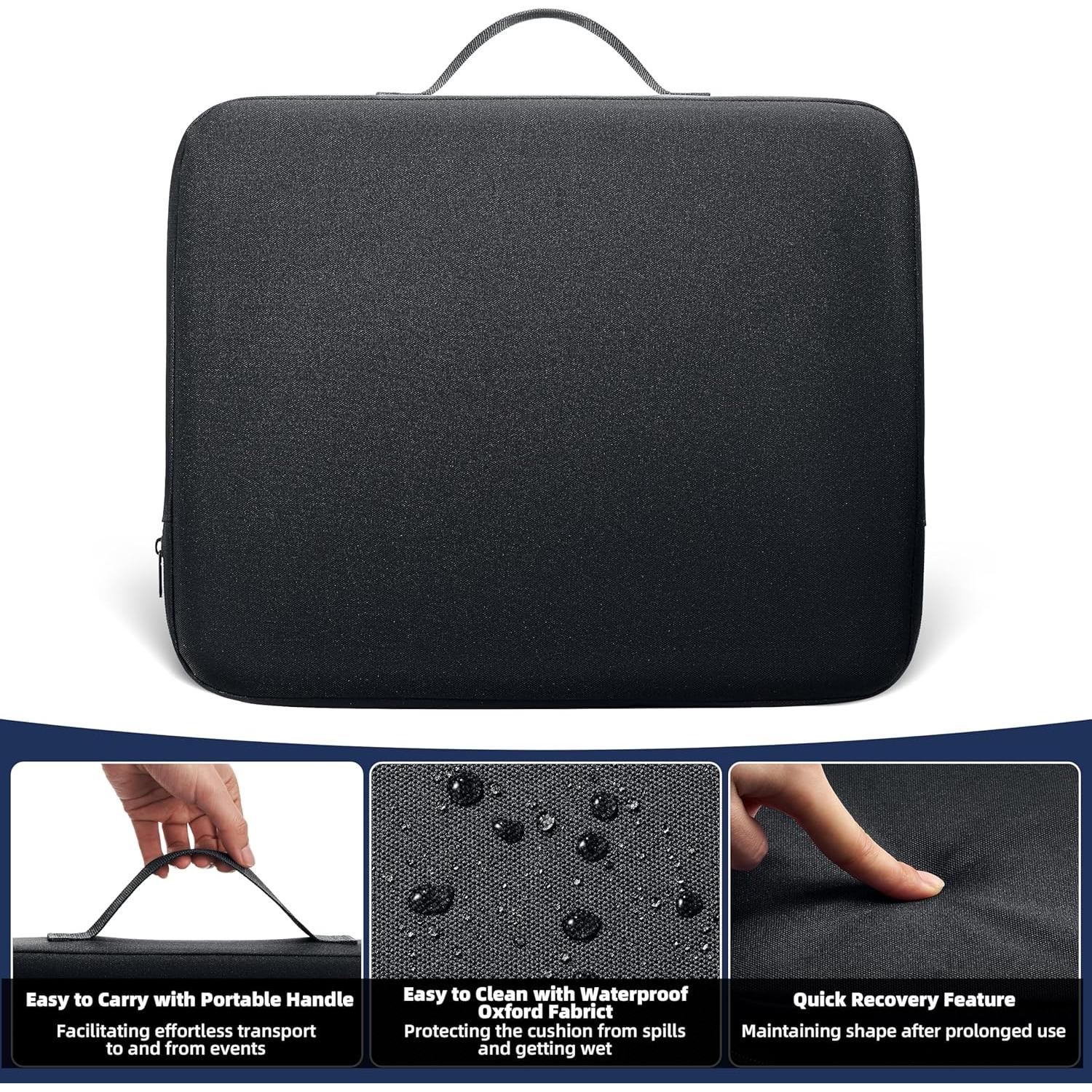 Cojines de Asiento SeatyLife para Gradas - 2-Pack Negro