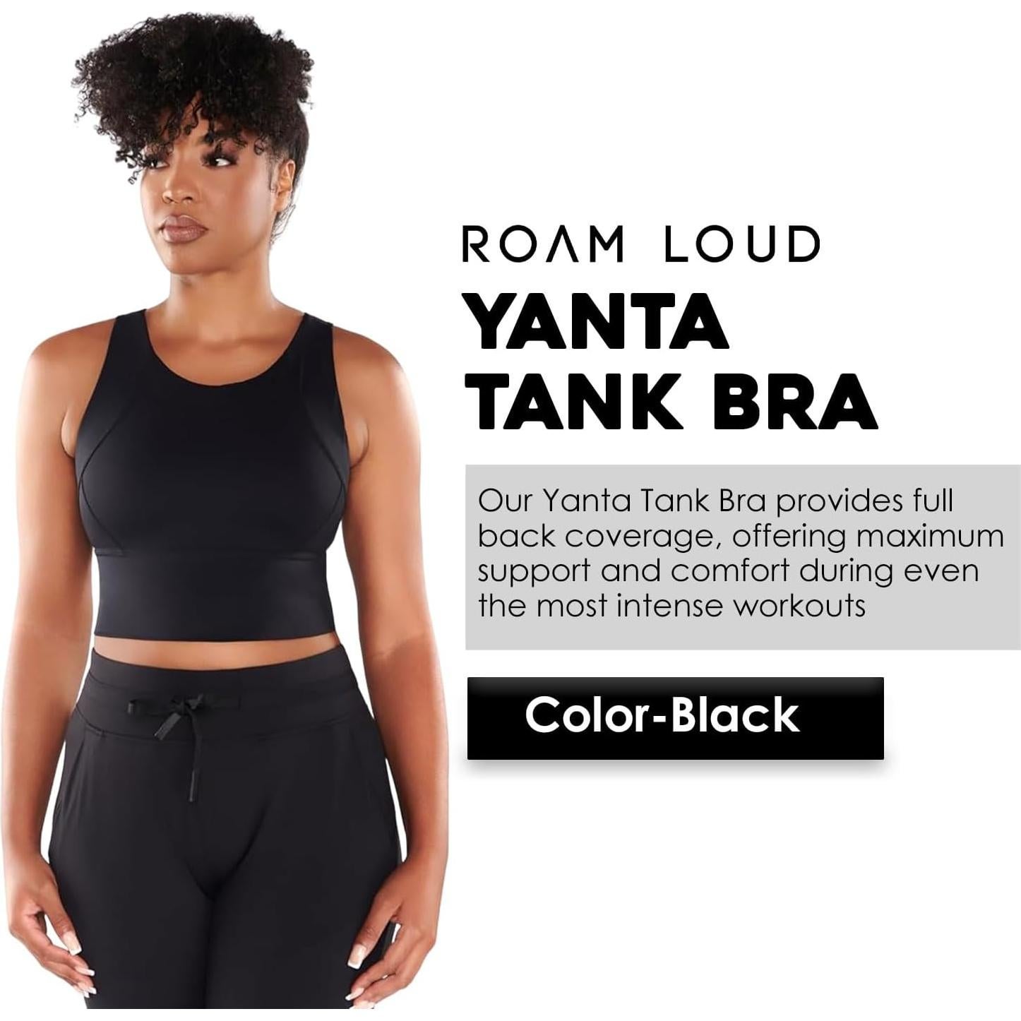 Sujetador Deportivo Yanta Tank Bra Roam Loud Negro Pequeño