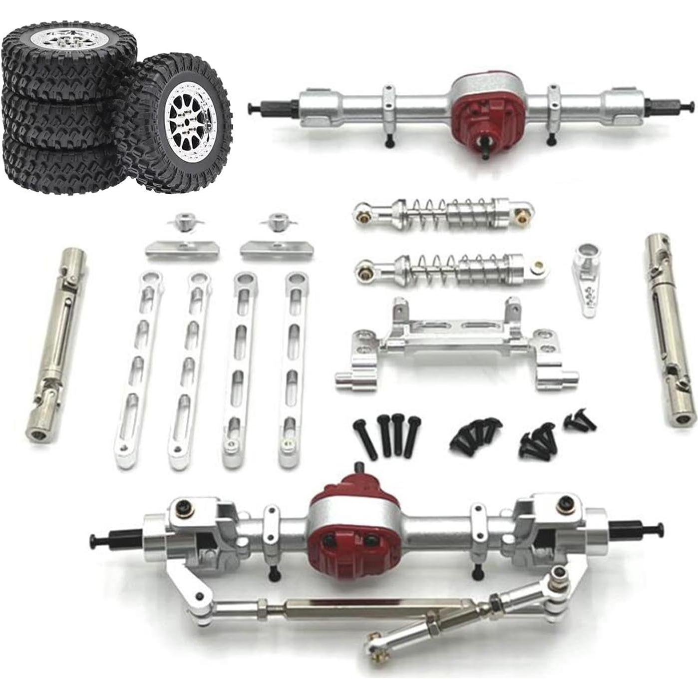 Conjunto de piezas de metal para RC MN82 1/12 - Plata