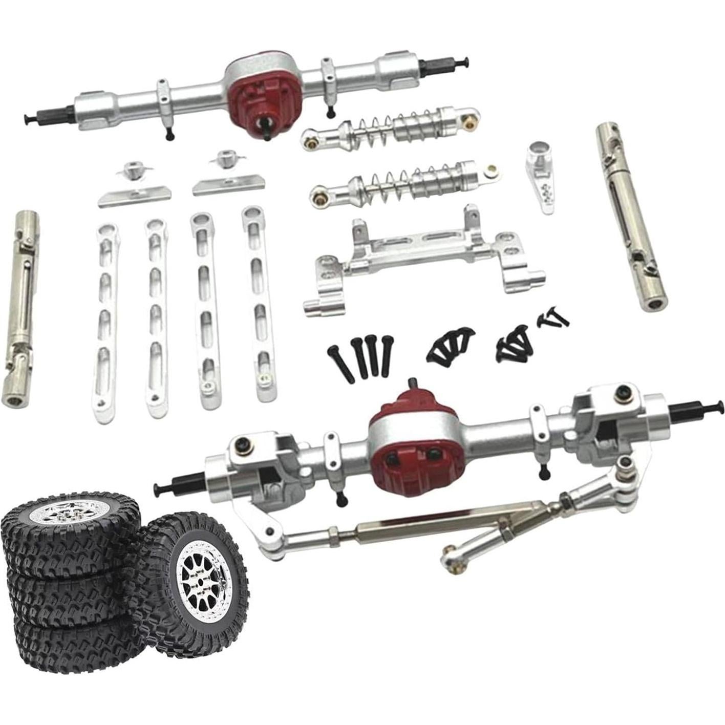 Conjunto de piezas de metal para RC MN82 1/12 - Plata