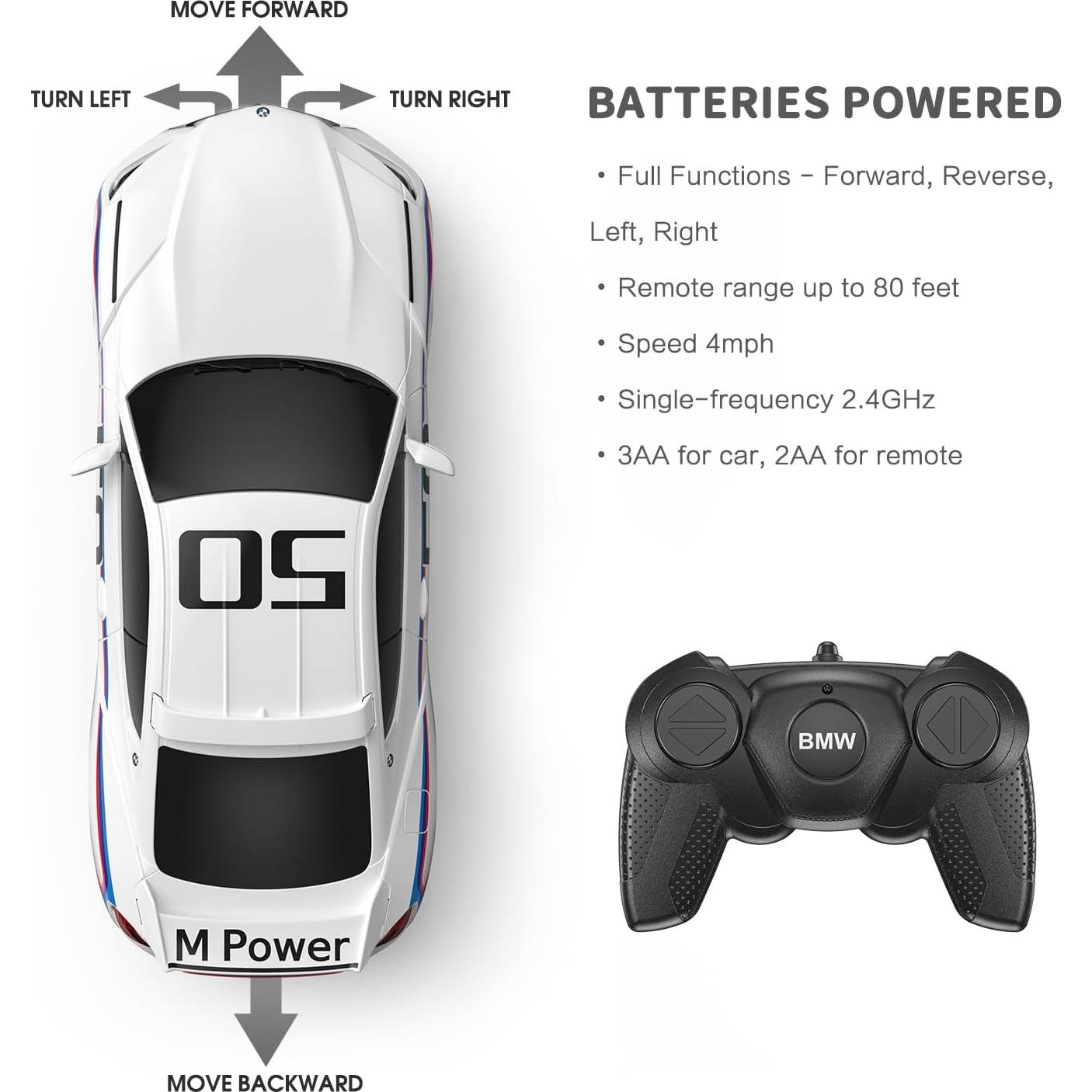 Coche RC Rastar BMW 3.0 CSL 1:24 Control Remoto