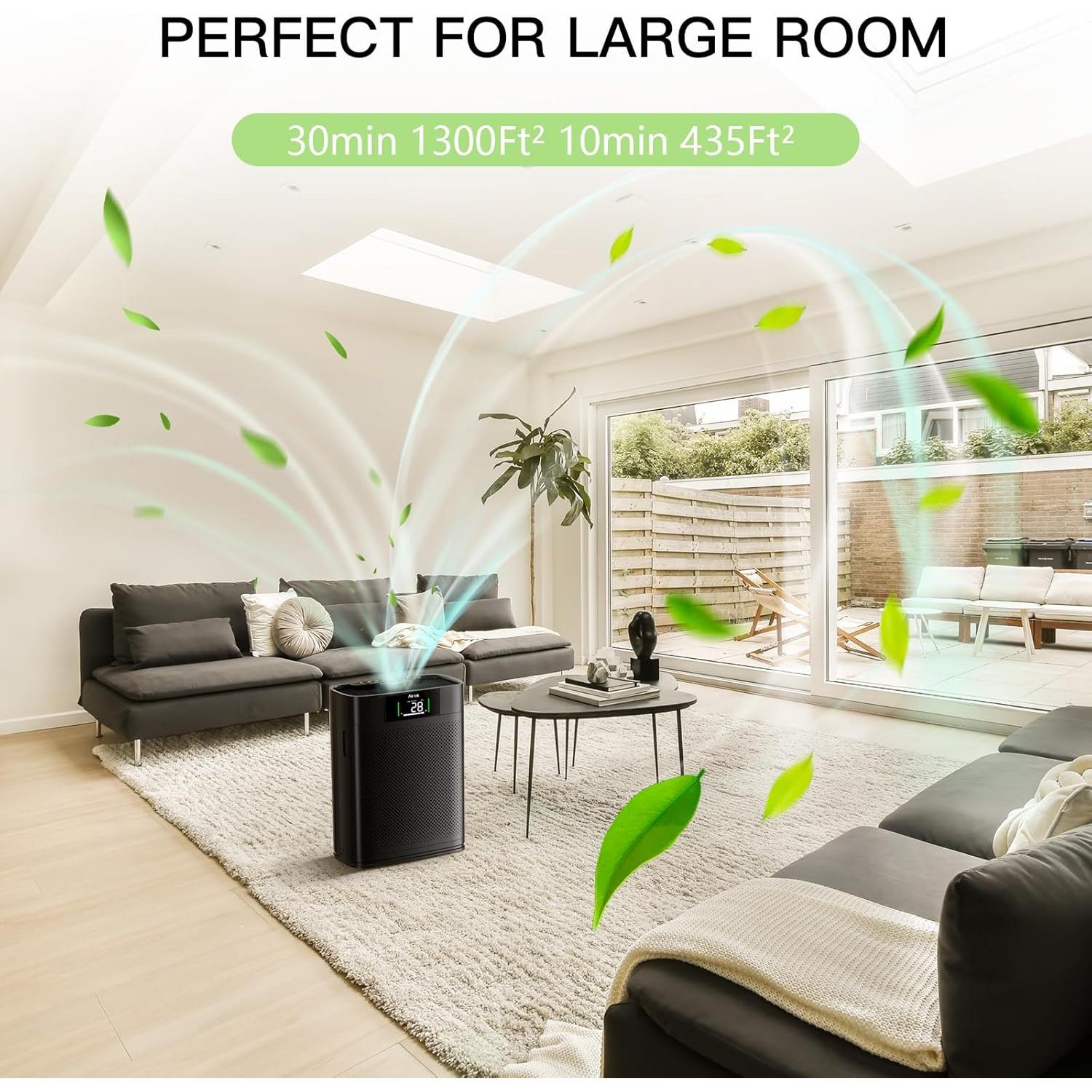 Purificador de Aire AIRTOK AP2301 HEPA 120m² Negro