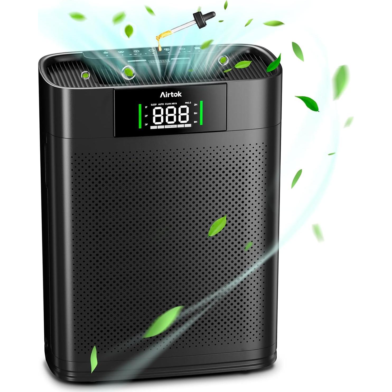 Purificador de Aire AIRTOK AP2301 HEPA 120m² Negro