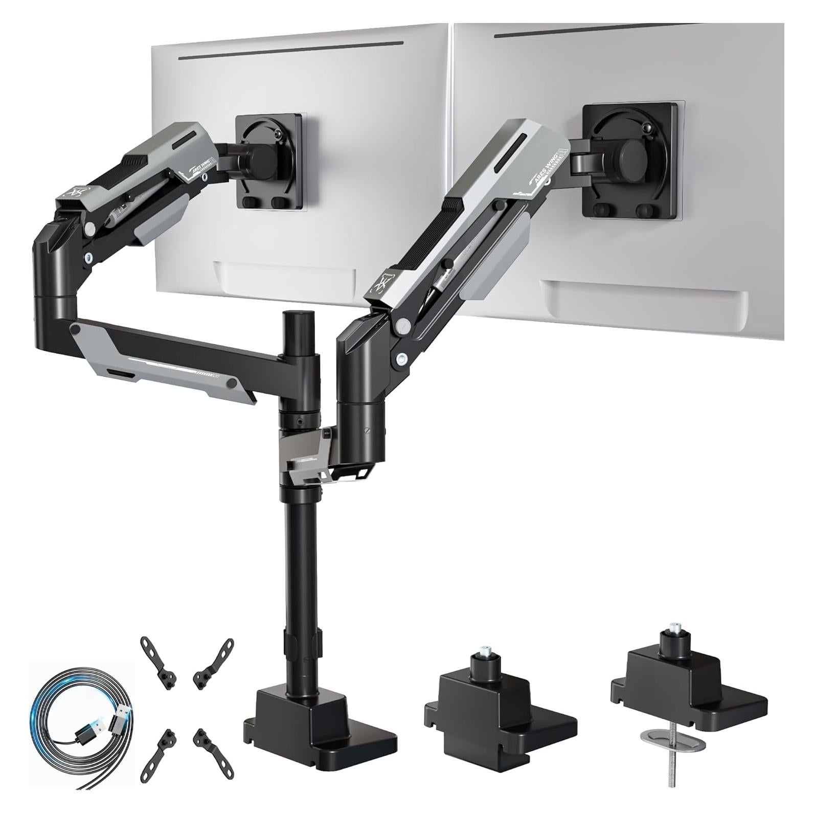 Soporte Doble para Monitores ARES WING Ajustable 24-57"