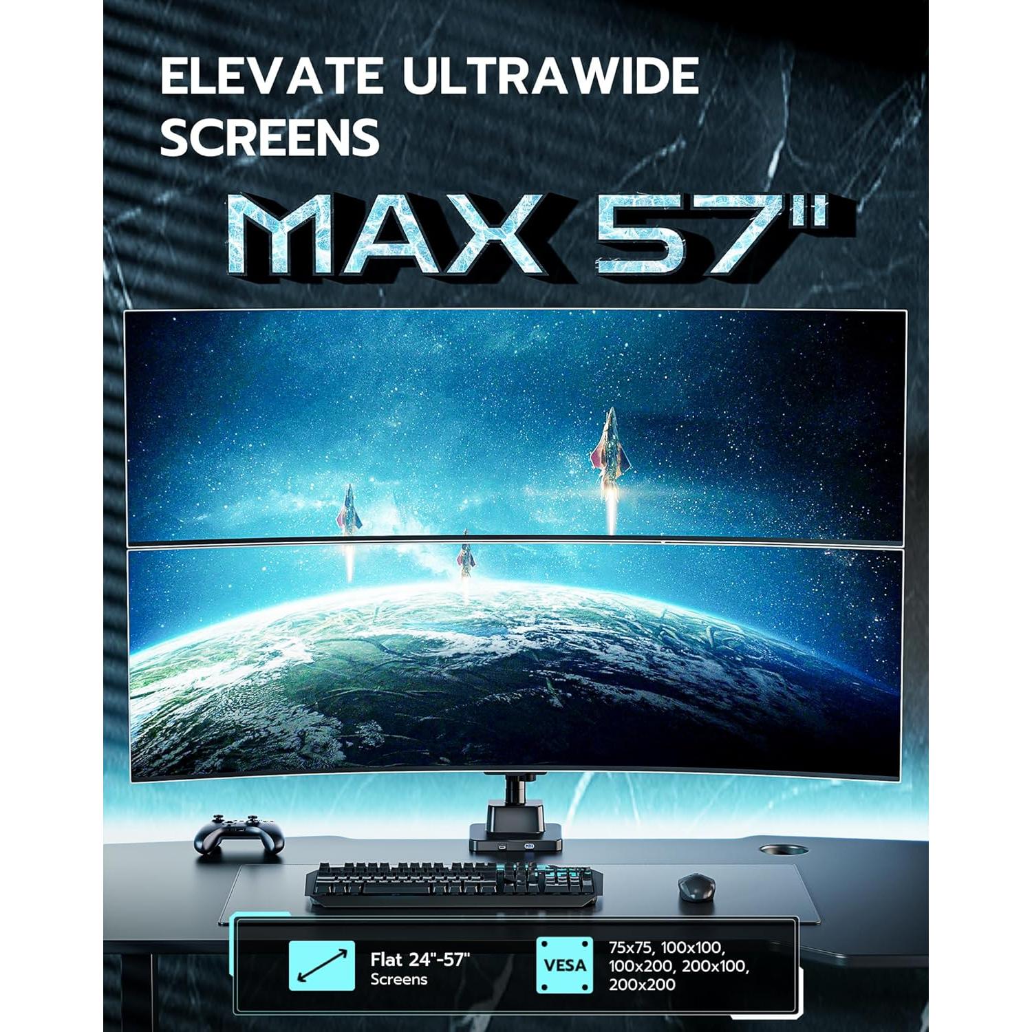 Soporte Doble para Monitores ARES WING Ajustable 24-57"