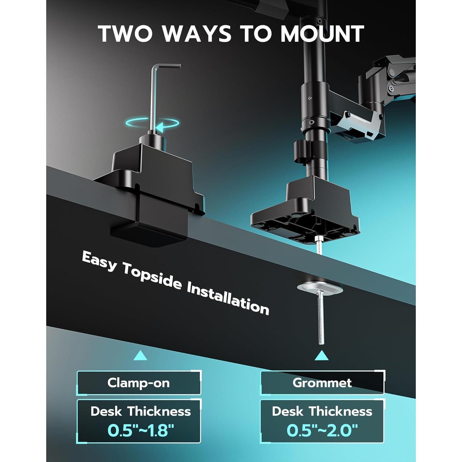 Soporte Doble para Monitores ARES WING Ajustable 24-57"