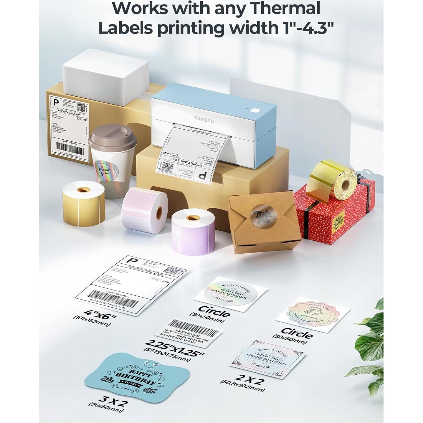 Impresora de Etiquetas Térmicas Bluetooth MUNBYN 4x6, 1.37kg