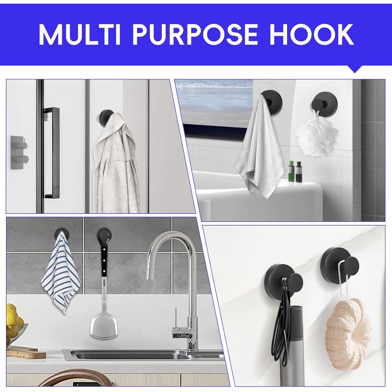 Ganchos de Ventosa HRMNUS para Ducha y Baño - 2 Piezas