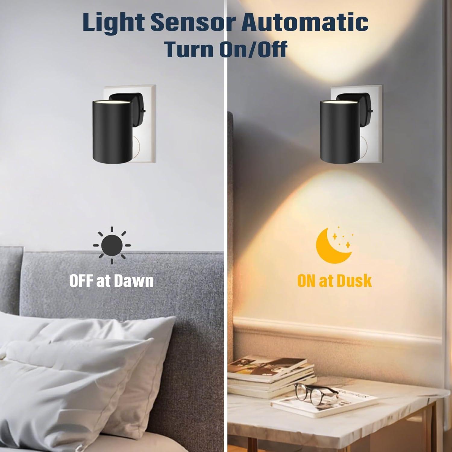 Luces Nocturnas LED NOVELUX 2700K con Sensor Dusk to Dawn