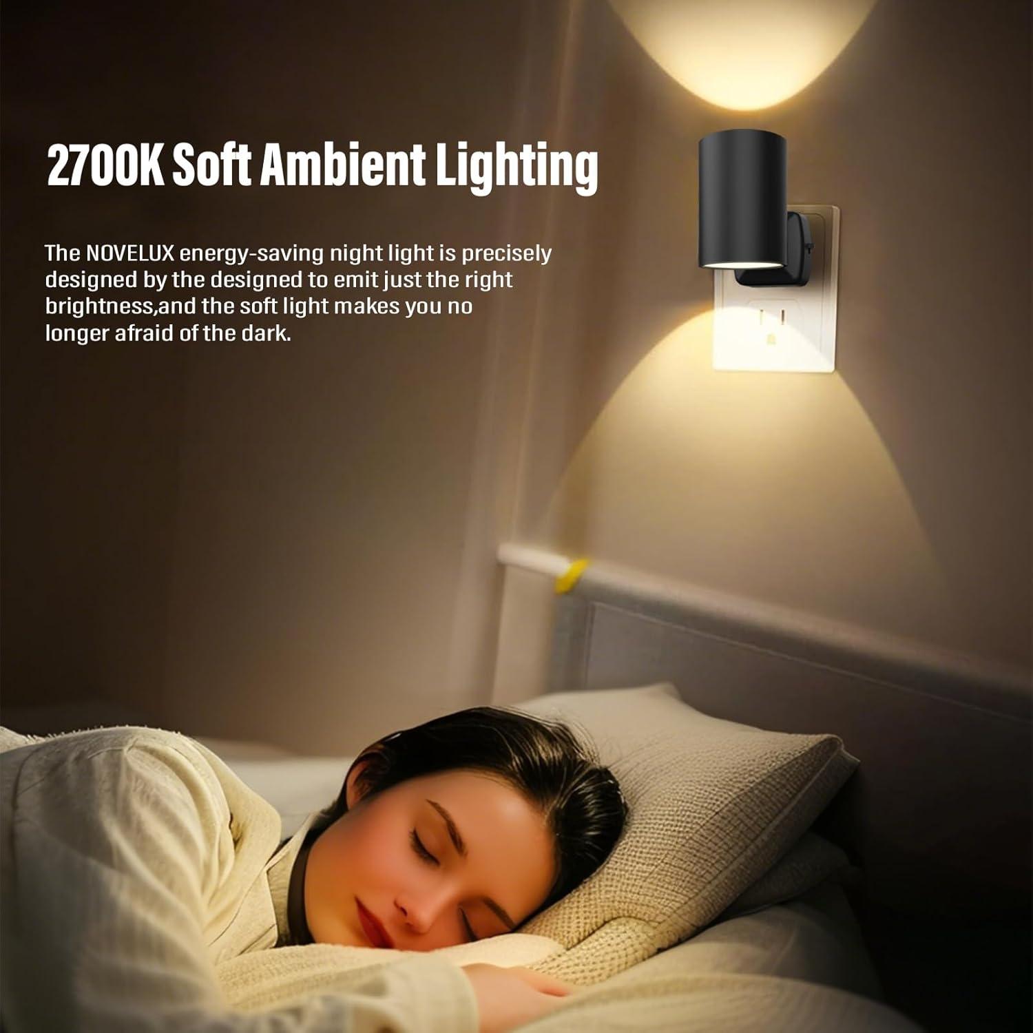 Luces Nocturnas LED NOVELUX 2700K con Sensor Dusk to Dawn