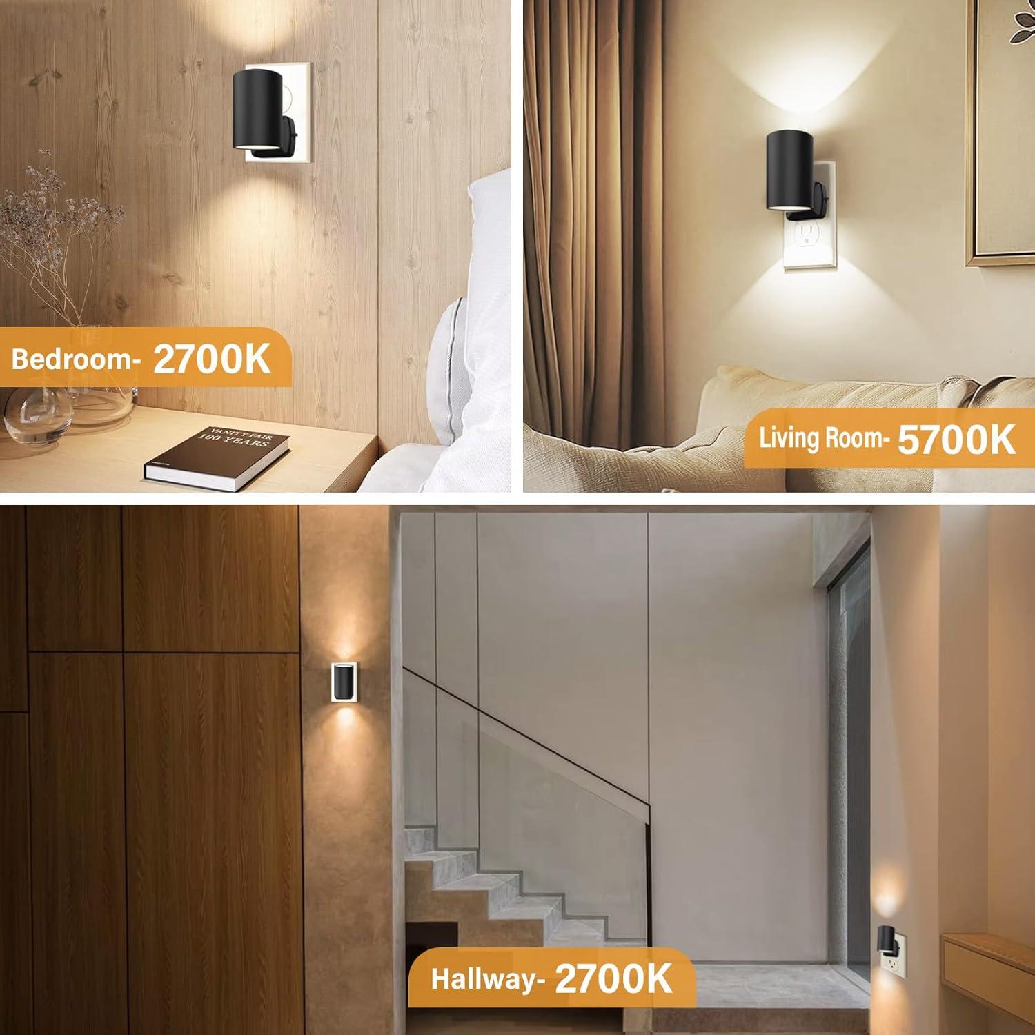 Luces Nocturnas LED NOVELUX 2700K con Sensor Dusk to Dawn