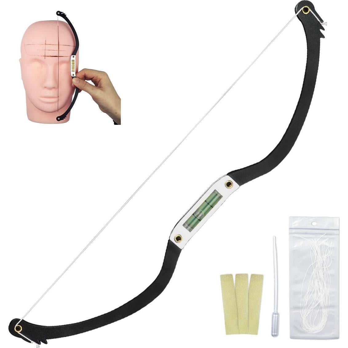 Regla de Mapeo de Cejas Guapa con Nivel de Burbuja - Negro