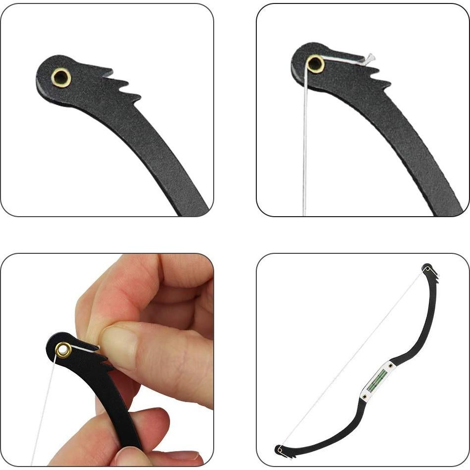 Regla de Mapeo de Cejas Guapa con Nivel de Burbuja - Negro