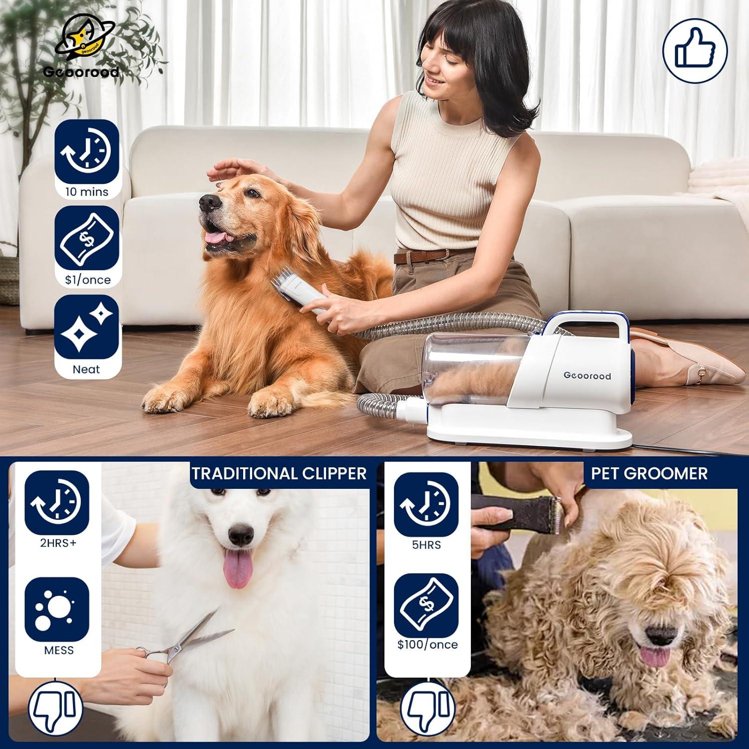 Kit de Aspiradora Acicalamiento Mascotas Geoorood G3-B 5 en 1