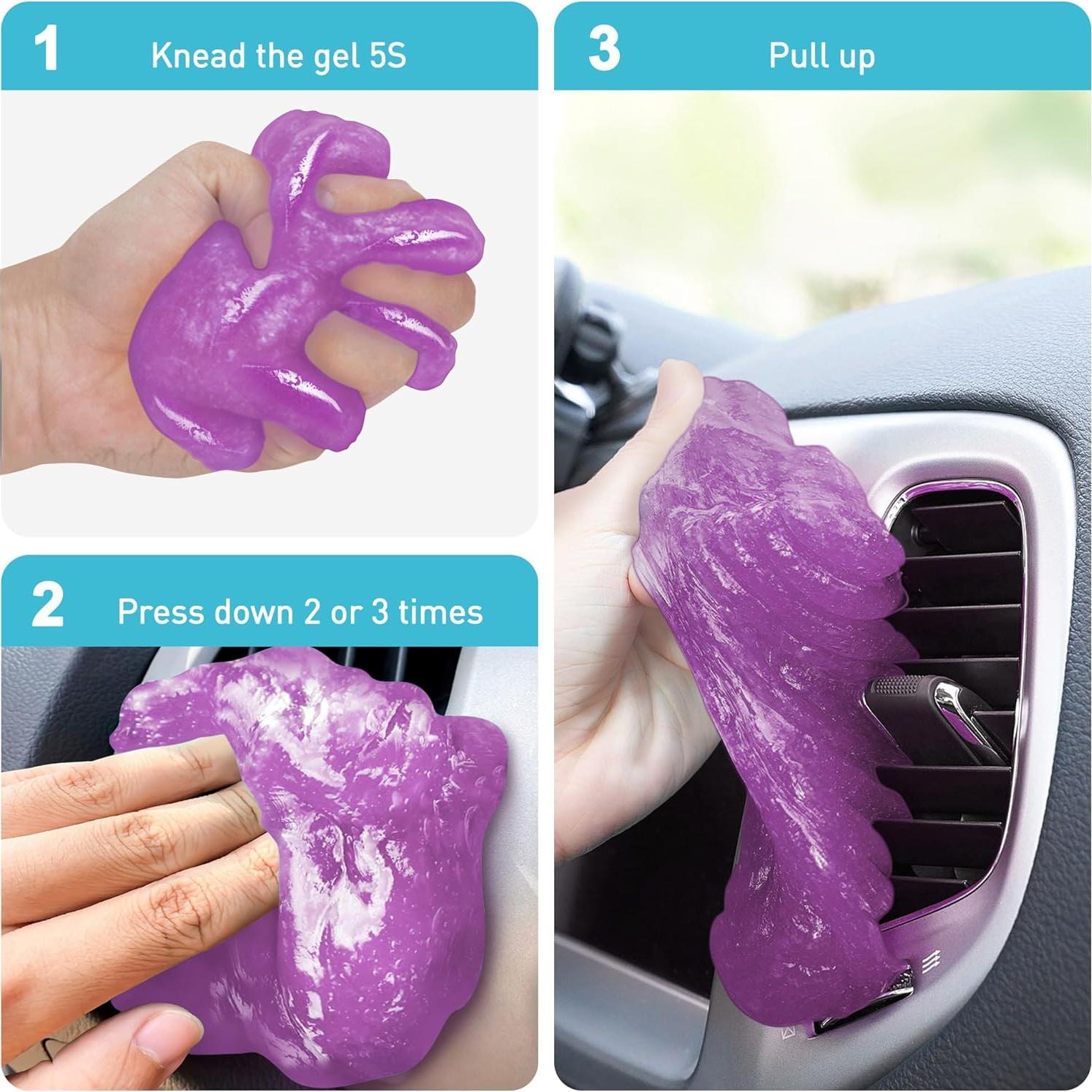 Kit de Gel de Limpieza de Autos FiveJoy 2Pack Púrpura 317.5g