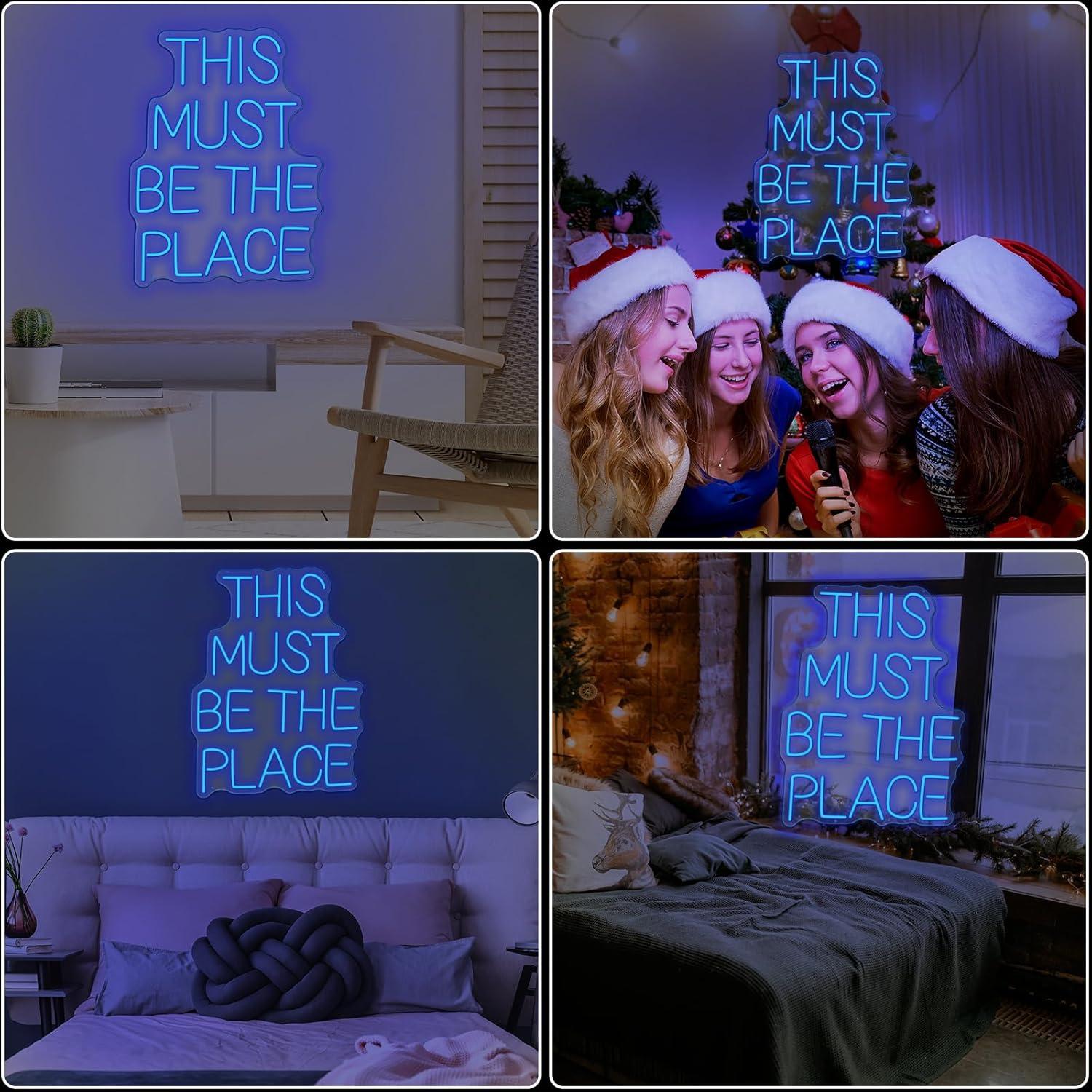 Letrero de Neón Personalizado FARNEW Azul 49.8x36.8cm LED