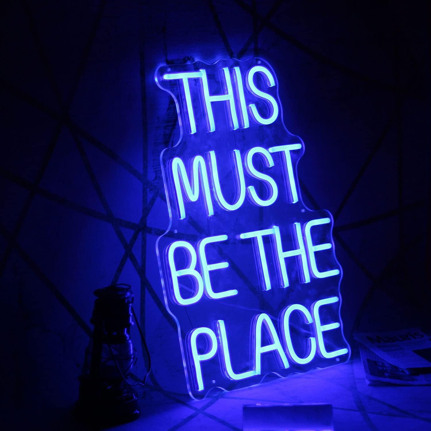 Letrero de Neón Personalizado FARNEW Azul 49.8x36.8cm LED