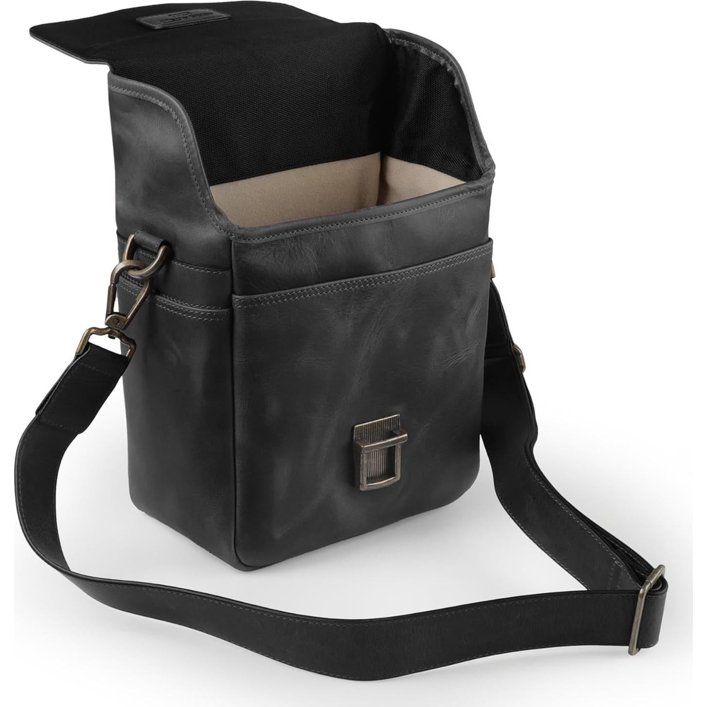 Bolsa de Mensajero MegaGear de Cuero Genuino para Cámaras