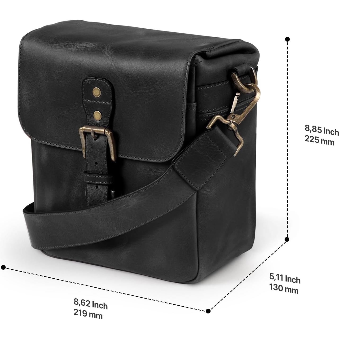 Bolsa de Mensajero MegaGear de Cuero Genuino para Cámaras