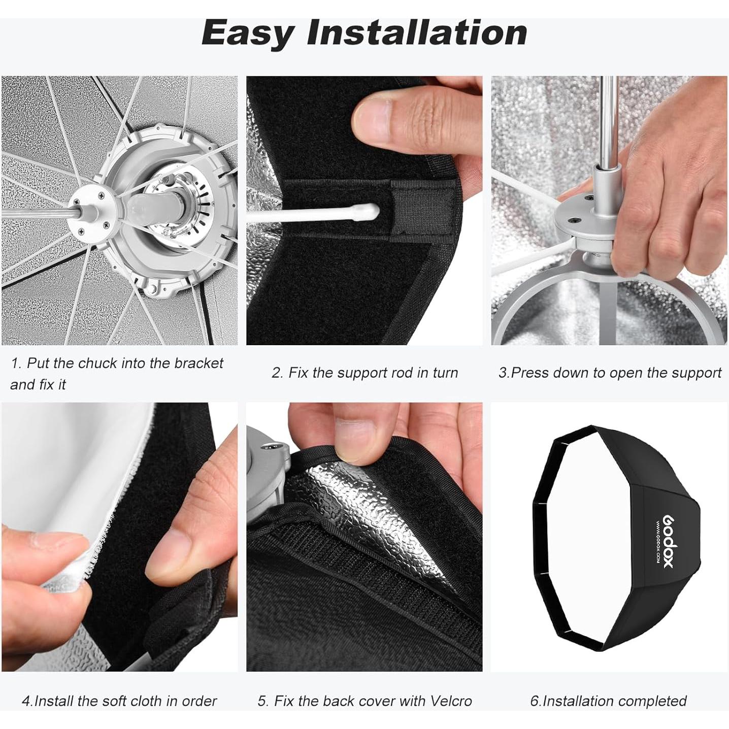 Godox SB-UE Softbox Octagonal 80cm con Rejilla Panal