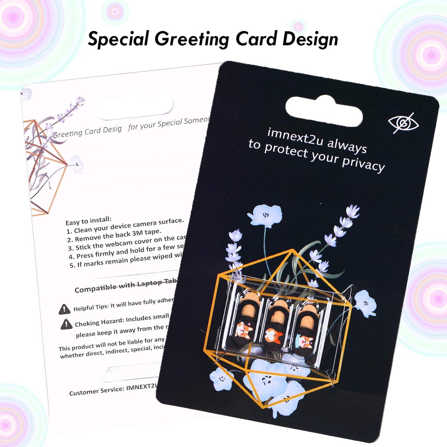 Cubierta Deslizante de Webcam IMNEXT2U Ultra Delgado 3 Pack