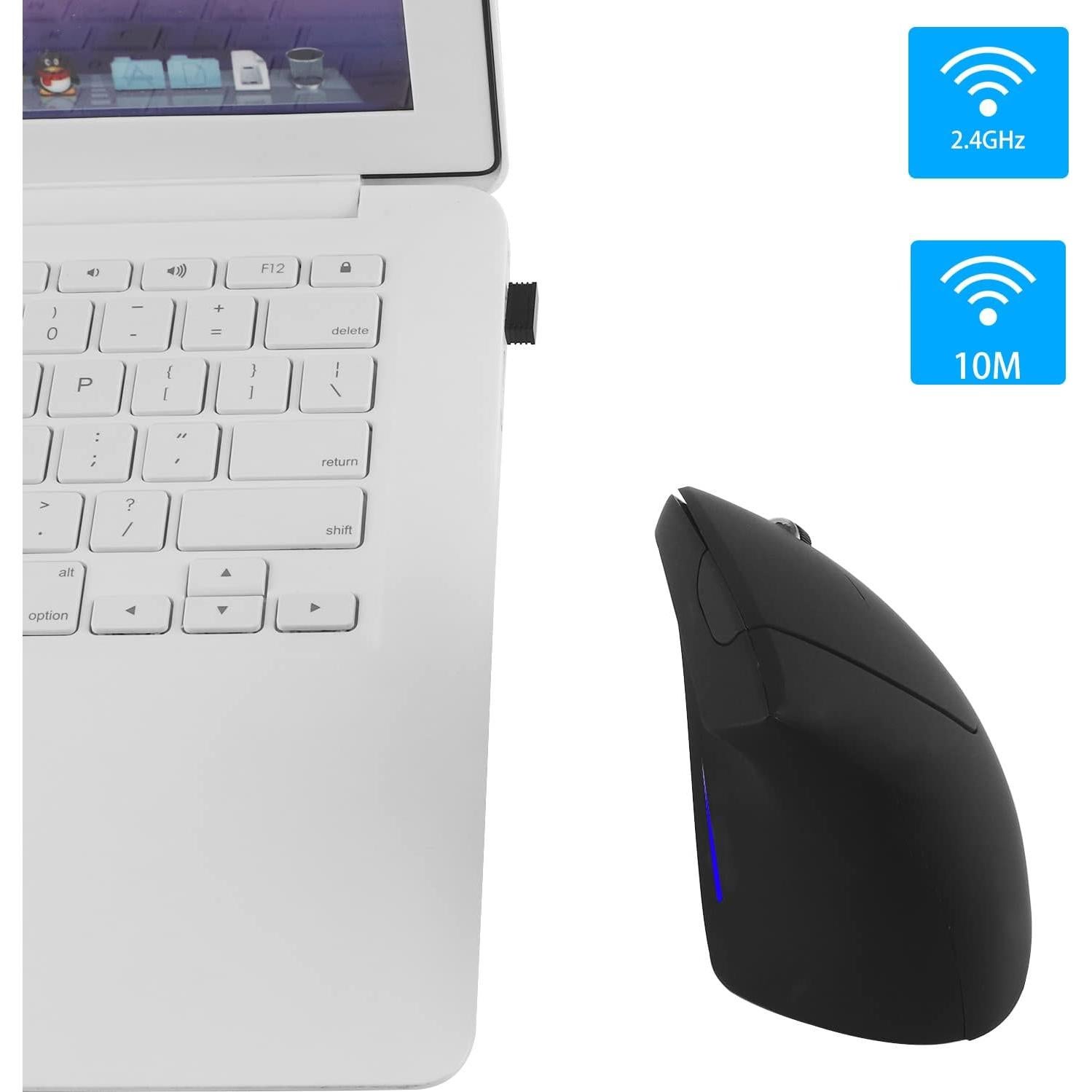 Ratón Vertical Inalámbrico Ergonómico XINGBAOKEJI Negro 2.4G