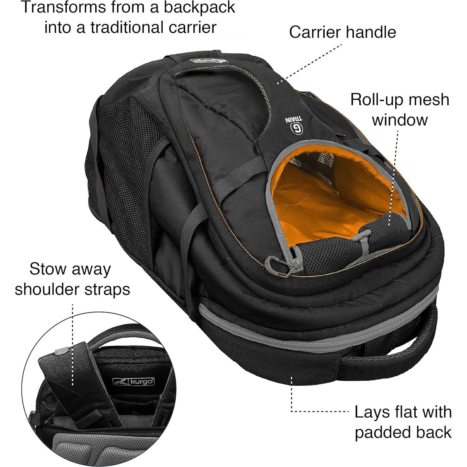Mochila Transportadora Kurgo G-Train para Perros Pequeños - Impermeable